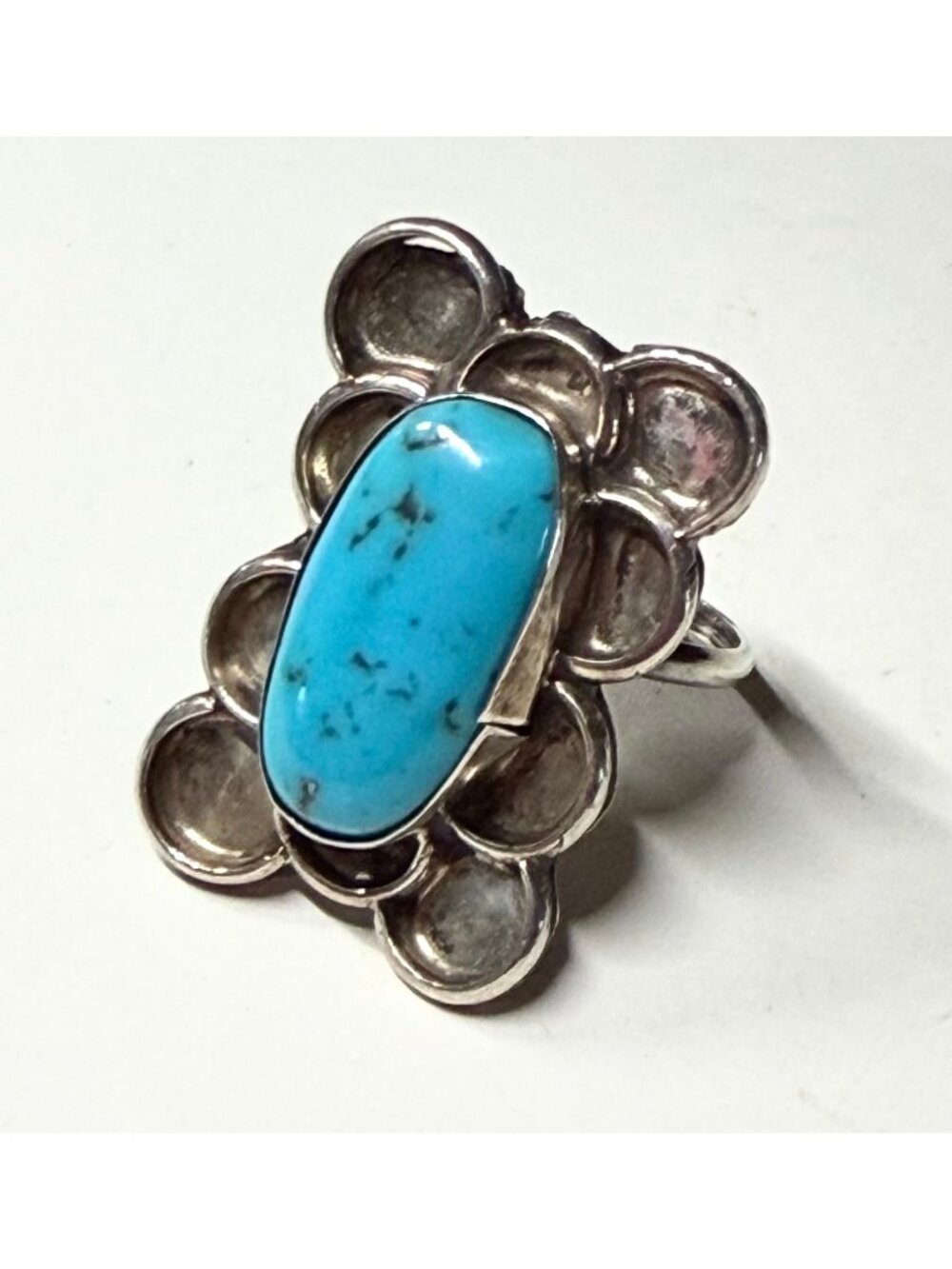 Vintage Sterling Turquoise Ring Size 6